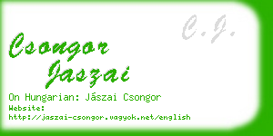 csongor jaszai business card