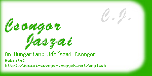 csongor jaszai business card